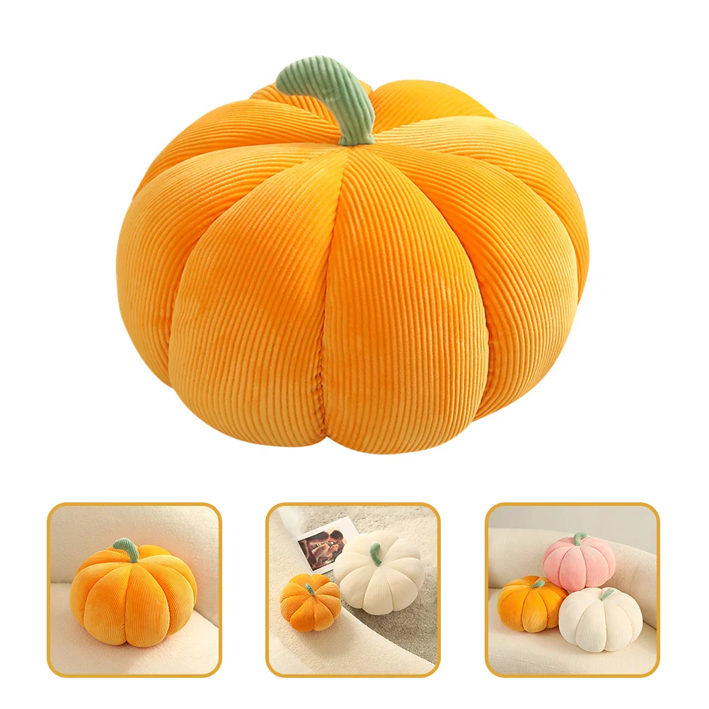 Pumpkin Pillow Cute Plush Goose Cushions Shaped Accent Toys Stuffed Themberchaud Kids Couch Halloween Gift for Girlfriend Throw