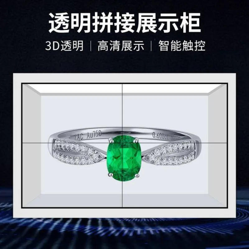 Museum Exhibition Hall, 3D three-dimensional holographic projection display cabinet, capacitive touch transparent splicing