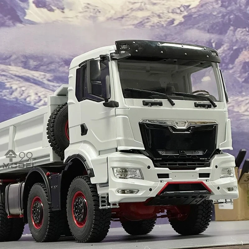 8X8 RC Truck 1/14 Hydraulischer RC Muldenkipper Metallgehäuse Simulationsmodell RTR mit Licht- und Soundsystem Fernbedienung Autospielzeug