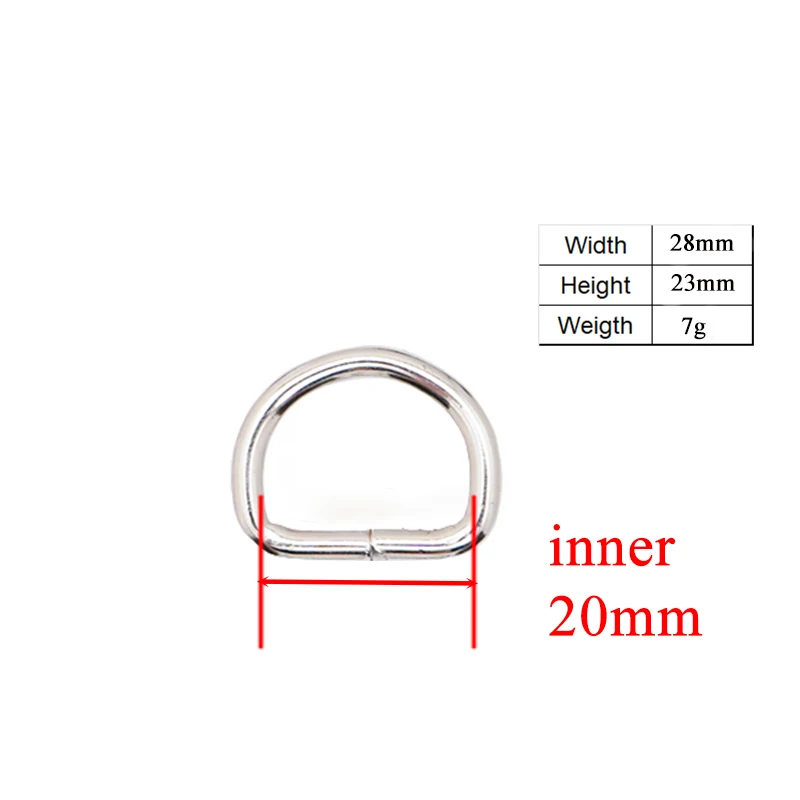 1pc DIY for Dog Collar Needlework Luggage 3.0Ccm Sewing 2.0cm handmade manual button 1.5cm D Ring semi ring Buckle accessories