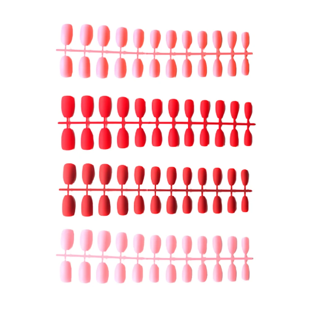 

96pcs Fake Nails Matte Artificial Decor Stylish Nail Art Tool Manicure Supplies Eco Friendly Women Unique Creative
