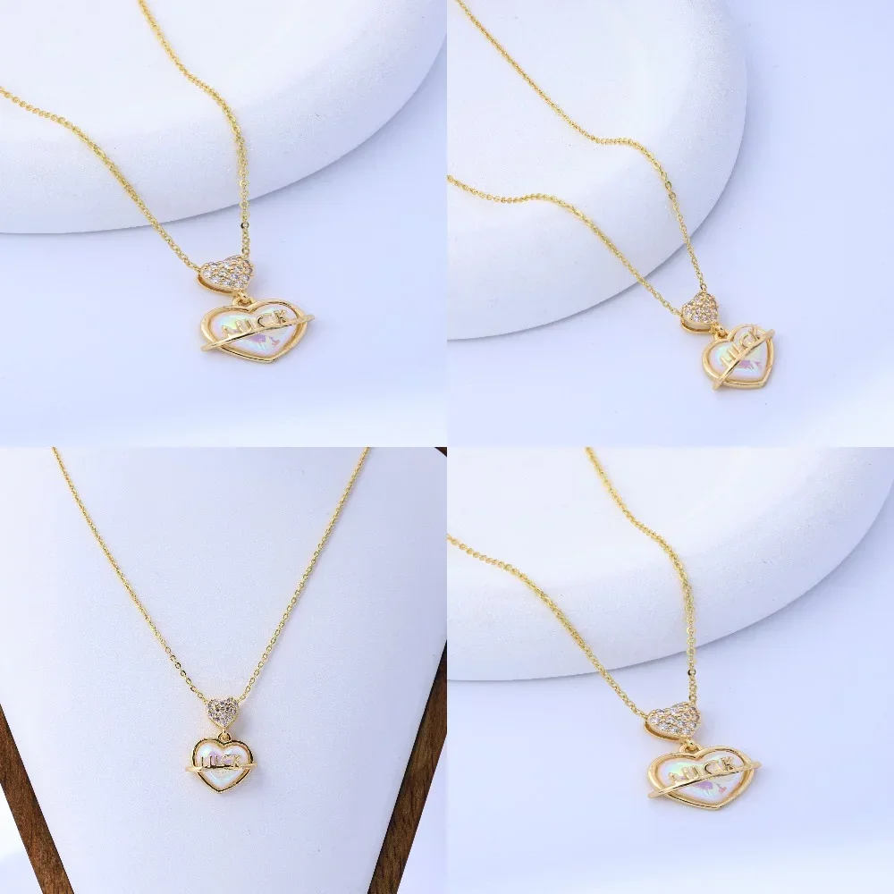 

The new titanium steel necklace does not fade, women's summer sense of luxury, niche Internet celebrity pendant, versatile, ligh