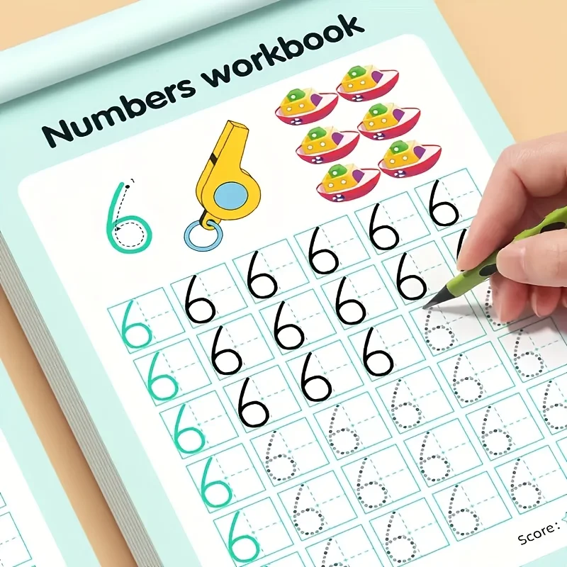 48-Page Exercise Book, Numbers 0-100, Handwriting Practice, Math Learning Exercise Book, Creative Coloring Journey, Math Homework Aid, Writing Skills Development.