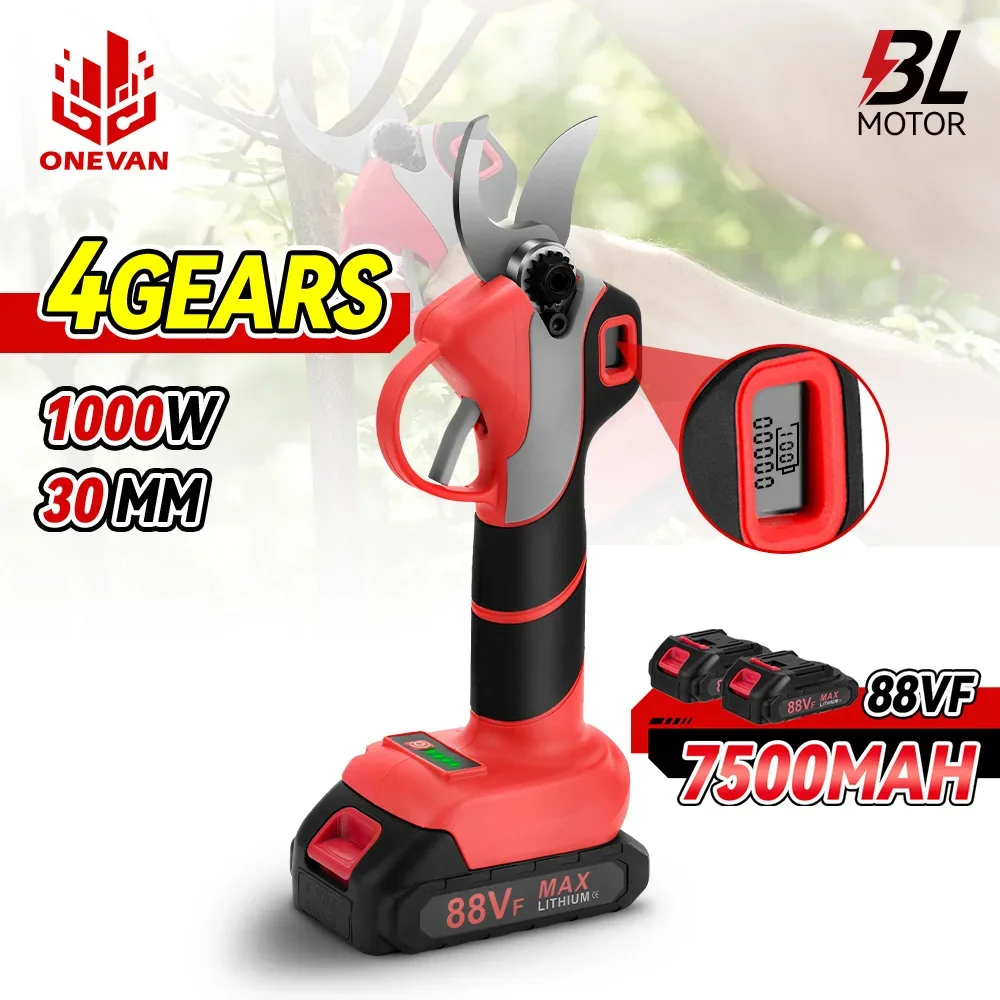 Brushless Electric Pruning Shears Cordless Pruner Branch Pruner Recarregável Gardening Tool For Makita Bateria 18v 4gears 30 mm