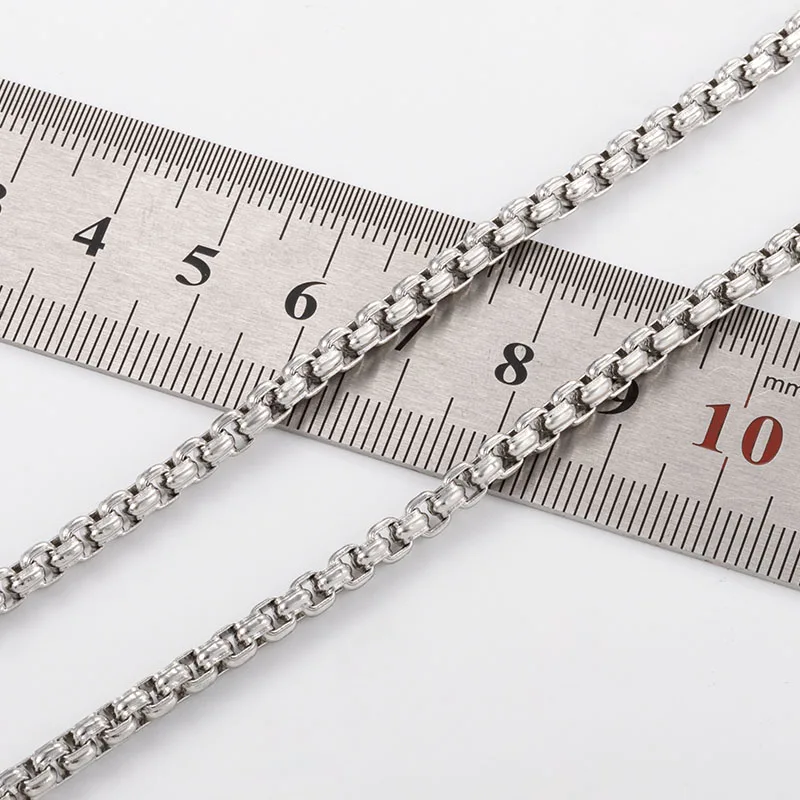 1Meter Stainless Steel Charm Fashion Box Chain For DIY Punk Jewelry Making Necklace Bracelet Accessories  materials Wholesale