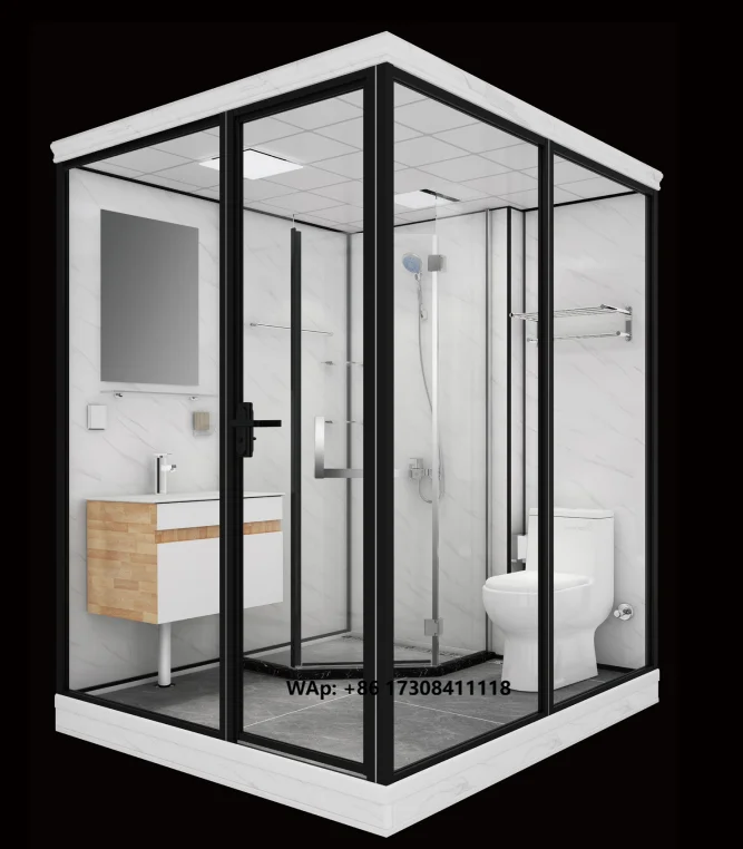 One Piece Prefabricated Bathroom Pod Integrated Shower Rooms Complete All in One Modular Bathrooms