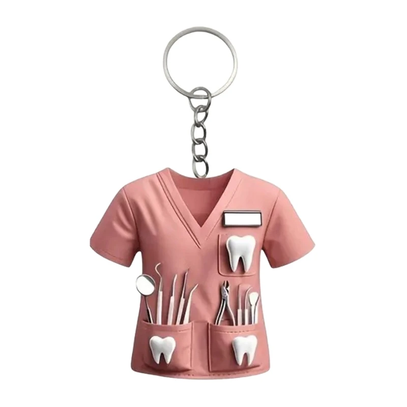  Professional Healthcare Worker Keychain Lightweight Acrylic Design for Keys or Backpacks