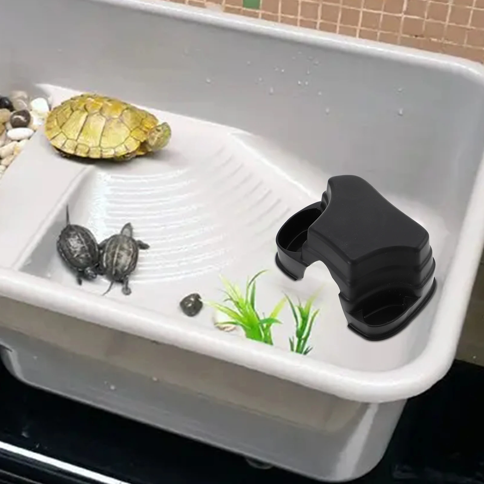 

2 Pcs Reptile Hide Escaping Cave Durable Plastic Decor Leopard Gecko Tank Hiding Pet Food Basin Vivid Colors Unique Shapes Easy