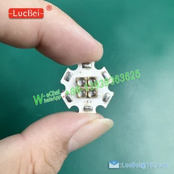 6V 10W 12W SMD Ultra Violet UV 365nm 380nm 395nm 420nm 4 Chips 6.4V Led Lamps Light Source Part 20mm Copper PCB For Glue Curing