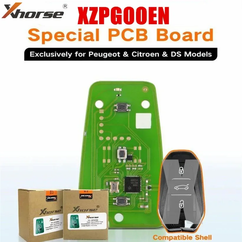 Xhorse XZPG00EN Special PCB Board Exclusively with 3 Buttons Case Shell for Peugeot Citroen DS Car Key