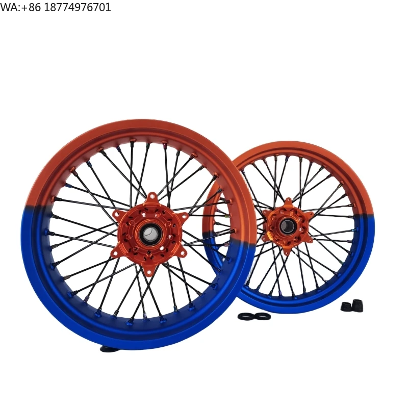 Dirt Bike  Bi-color  17inch Supermoto Wheels for KTM XC SX SXF XCW XCF EXC-F EXC 300/450cc