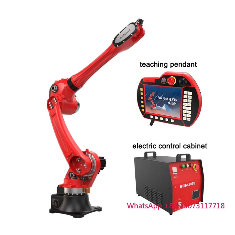 Bras robotique à 6 axes, charge utile de 10KG, large applicabilité pour la manipulation du soudage, le meulage, la coupe, l'ébavurage inclus. Moteur Moteur PLC