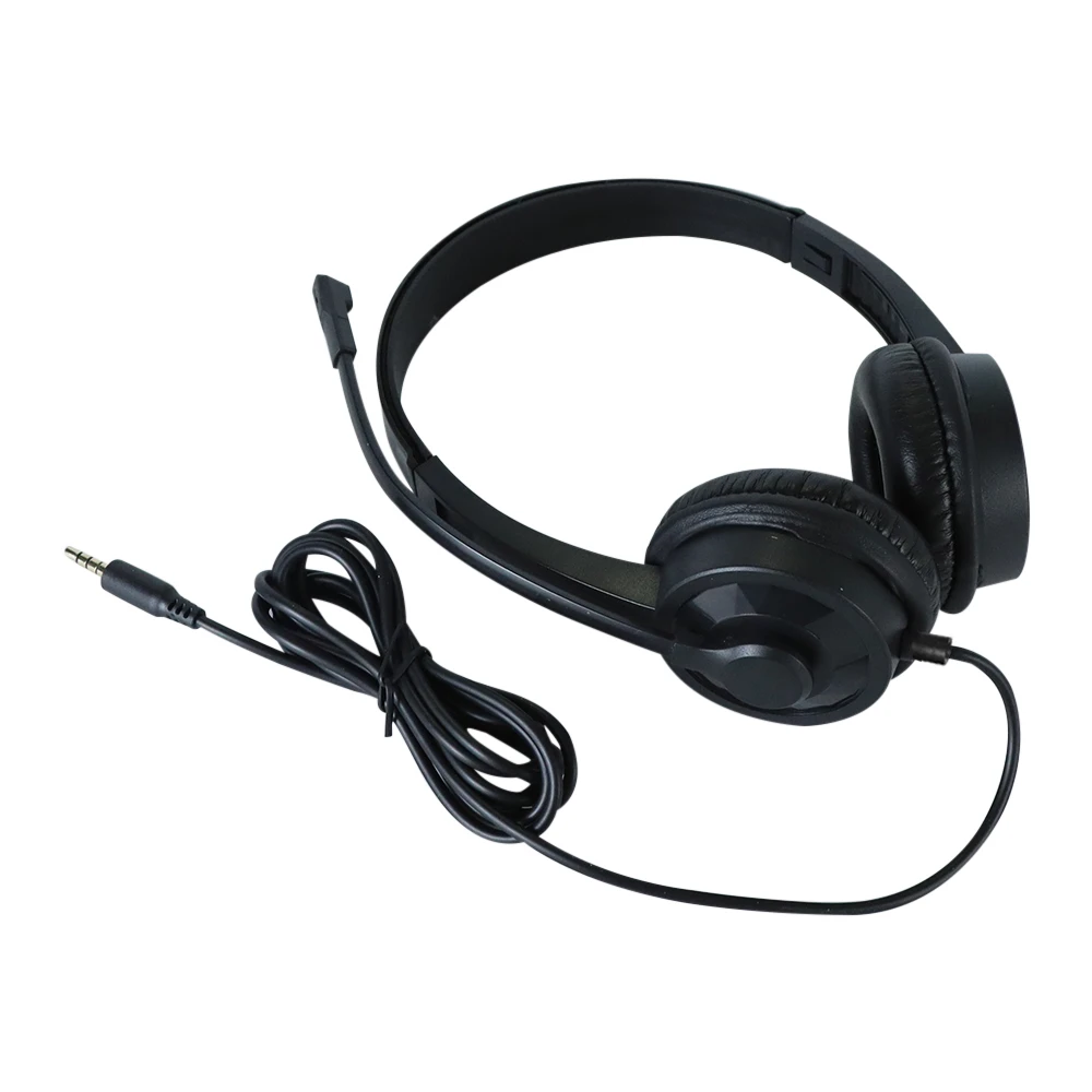 3.5mm Universal Noise Canceling Head-mounted Headset Wired Headphone with Mic for Computer USB Wired Headsets