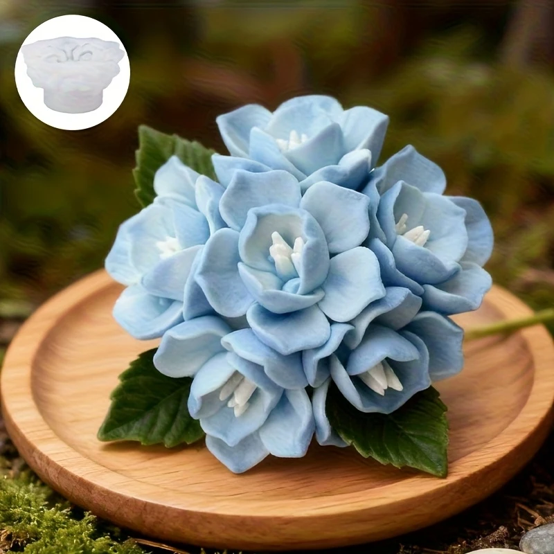1 Hydrangea Candle Silicone Mold，Suitable for making candles， Soap ，Resin Crafts，Suitable for spring decoration、Valentine's Day、