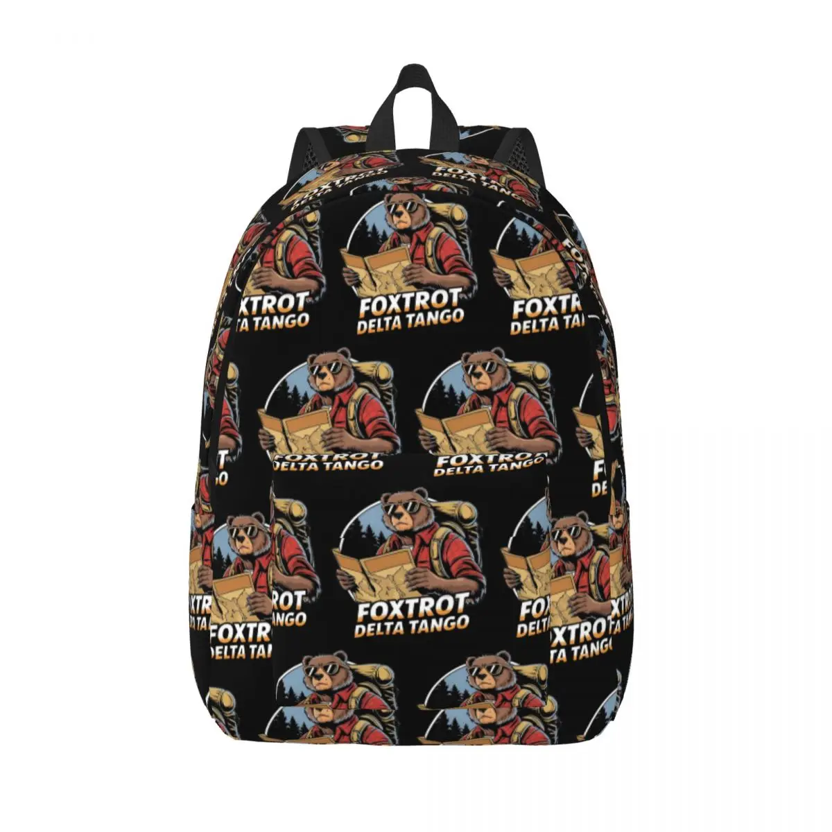 

Bear Explorer Foxtrot Delta Tango Adventure Backpack Student Boys Girls BookBag School Bag Laptop Shoulder Bags for Men Women