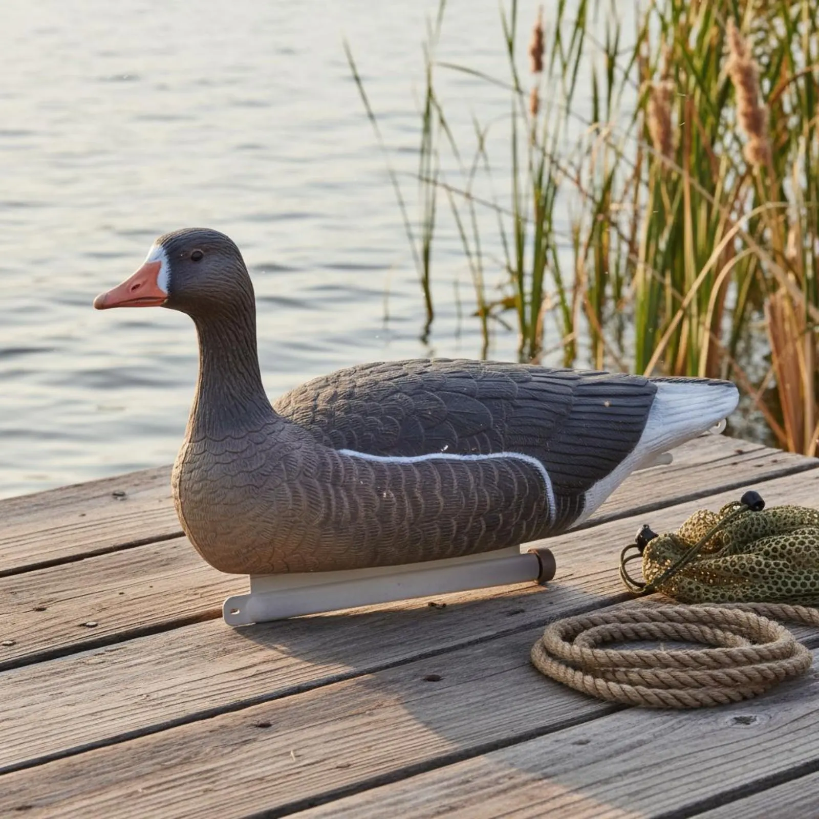 6 Pieces Folding White-Fronted Goose Decoy Foldable EVA Goose Decoy Yard Decoration Long-Lasting Plastic Outdoor Gear for Water