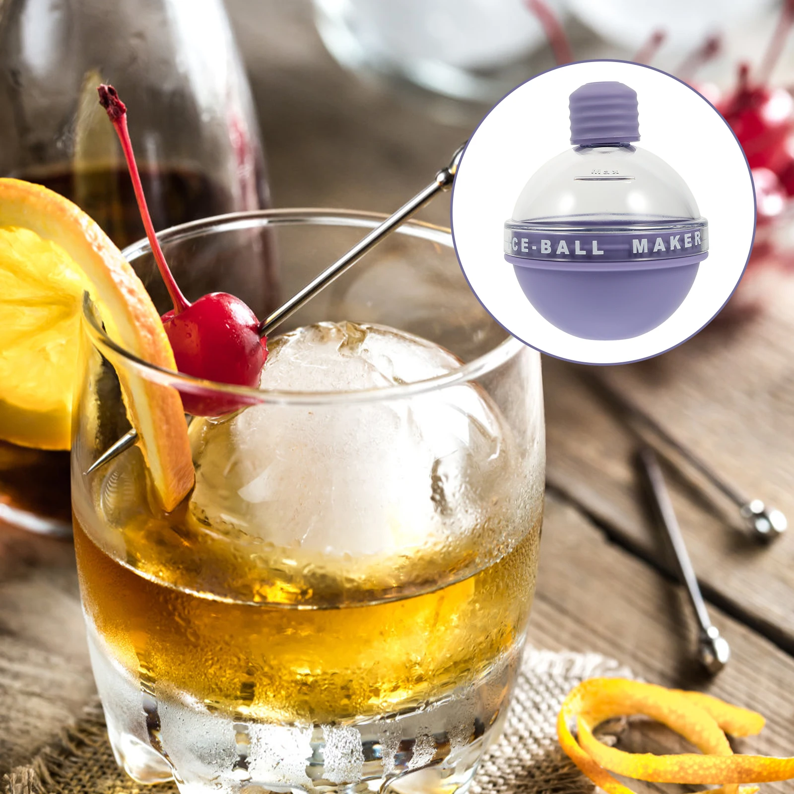 

Round Ice Ball Molds Leak Free Circular Lattice Tool For Whiskey Sodas Beverages Reusable Portable Storage Solution Ice