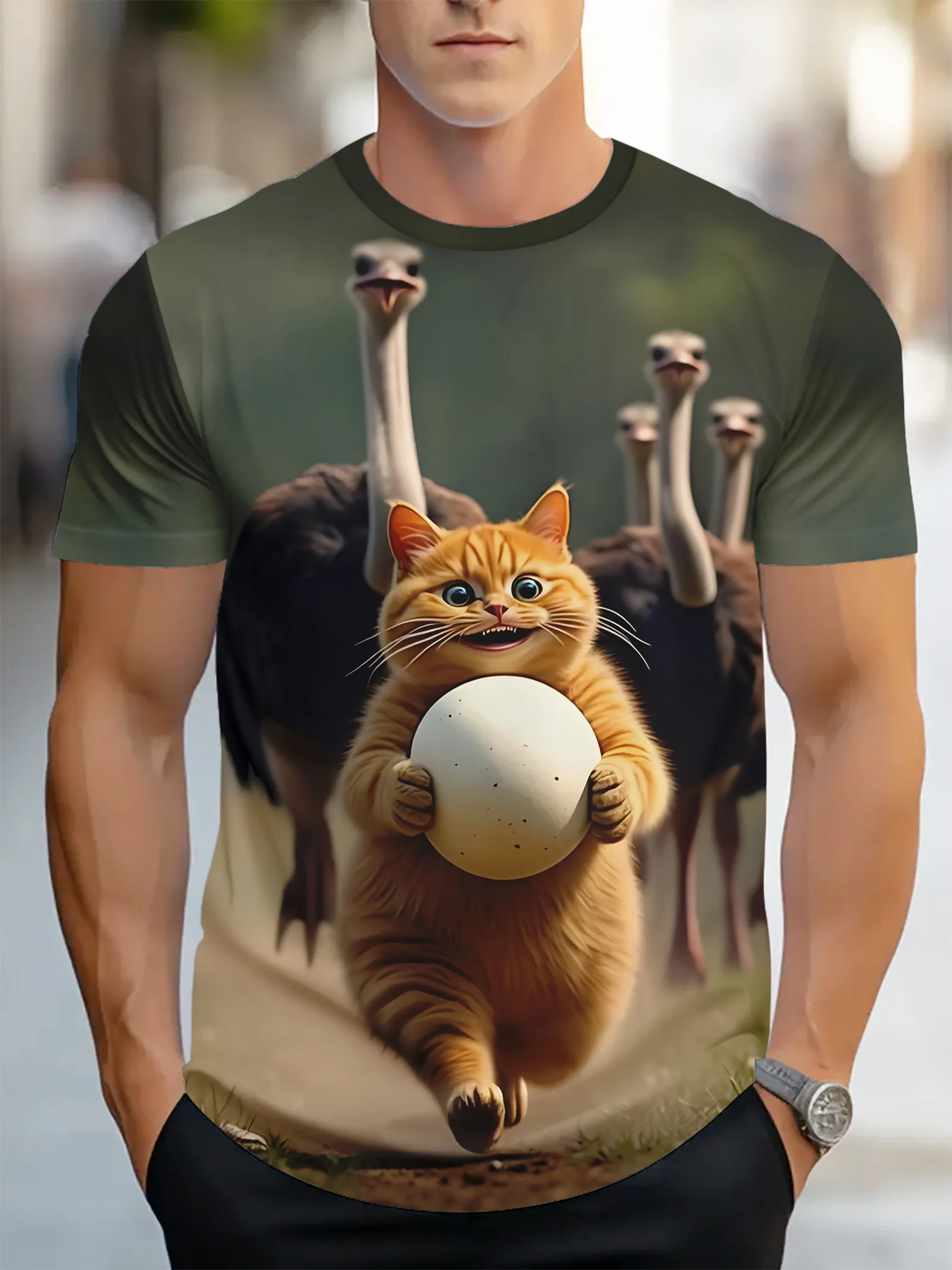 

Unisex 3D Digital Print Short Sleeve T-Shirt - Retro Arcade Pixel Art Design with Ghosts & Mushrooms, | Unisex Fashion