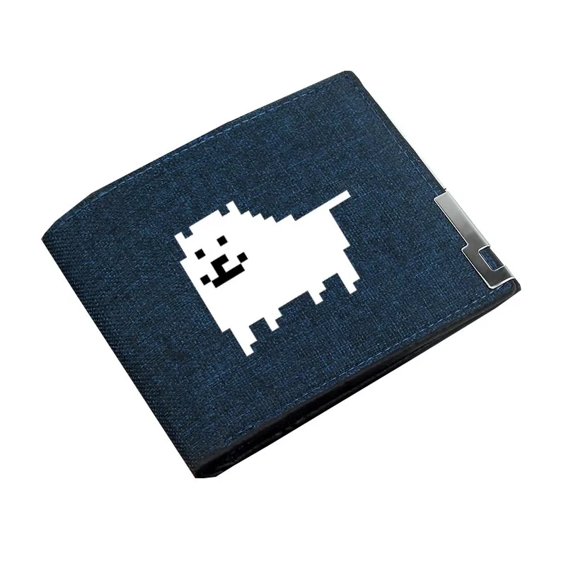 Anime Game Undertale Wallet Boy Gril Cartoon Coin Purse Teenager Canvas Wallet Casual Cash Holder Bi-Fold Short Wallet