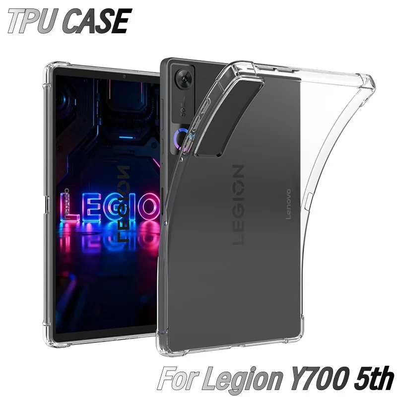 For Legion Y700 5th Transparent TPU Protective Case Drop-proof and Scratch-proof Tablet Case
