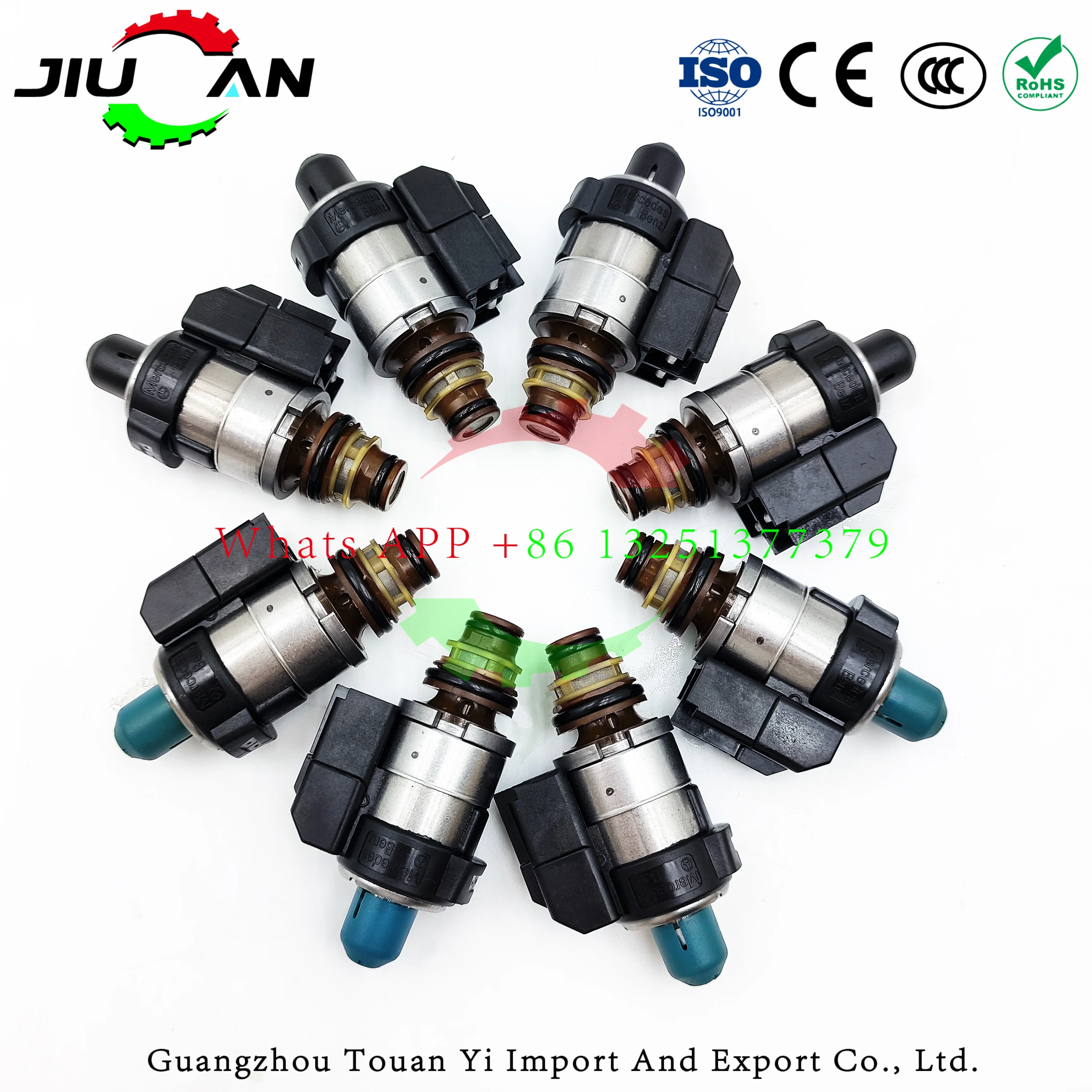 

8Pcs Transmission Solenoids Set 722.9 7-Speed Auto Gearbox 2202771098 2202770198 2202770898 For Mercedes Benz