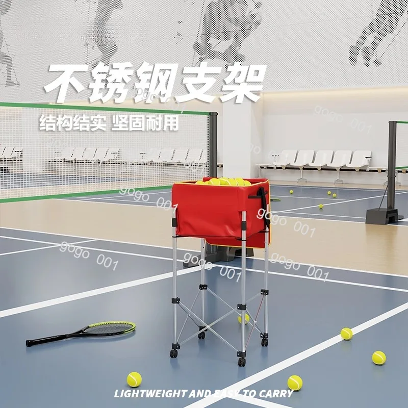 Multi-Ball Training Basket for Tennis Baseball Softball, Ball Pickup & Cart with Wheels, Portable Practice Equipment