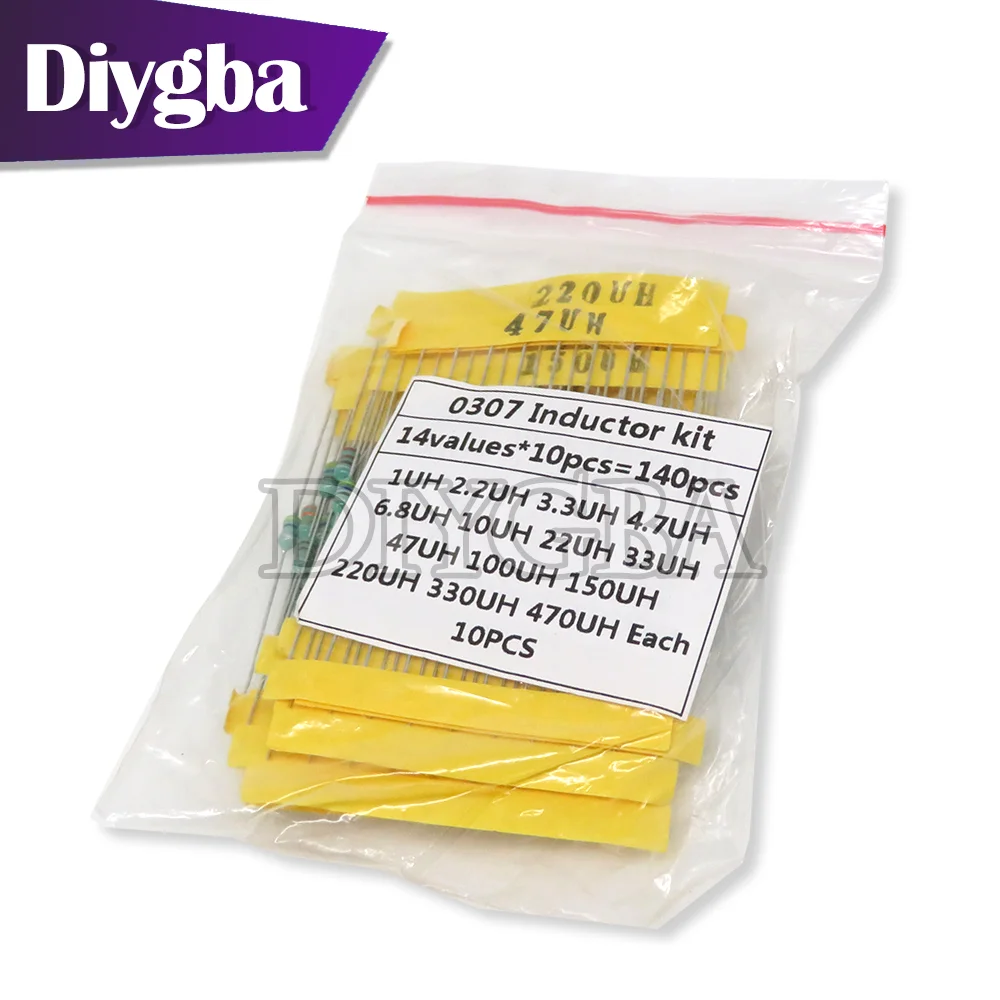 140PCS/LOT 0307 1uH to 470uH Inductor color ring Inductor Assorted Kit 14values * 10pcs