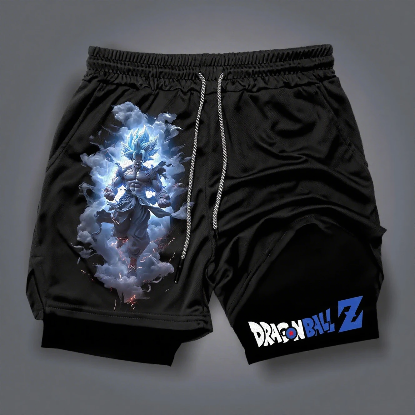 Nouveau Dragon Ball GOKU végéta Anime imprimé Double couche Shorts 2025 américain été hommes et femmes mode sport Shorts