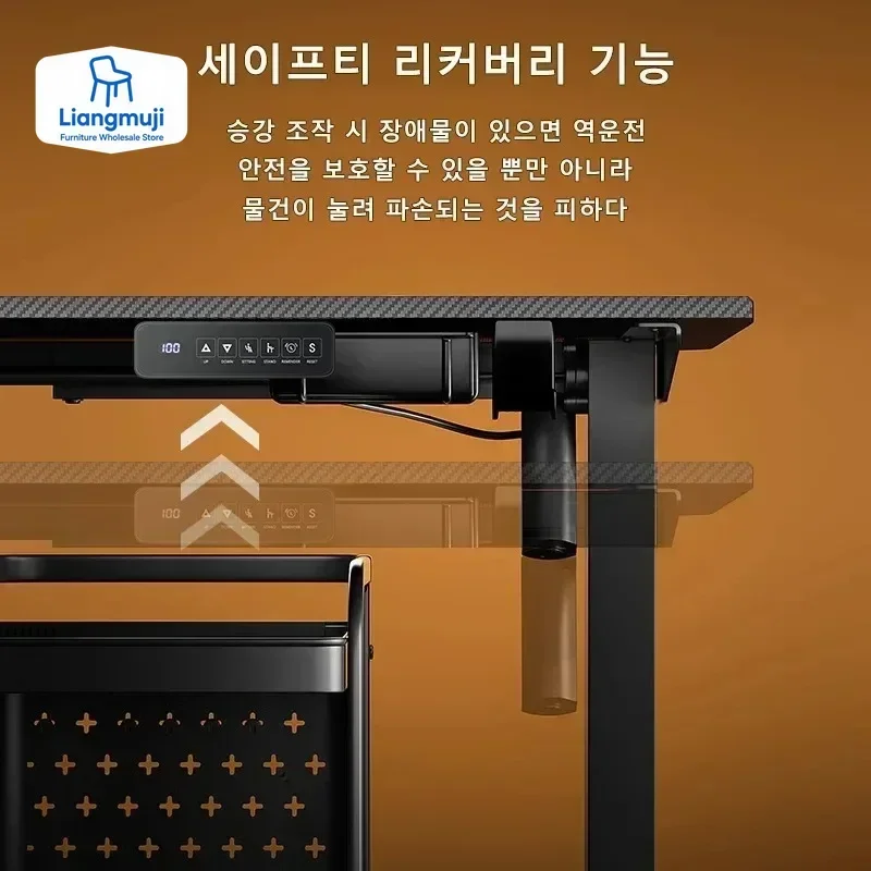 Height Adjustable Standing Desk with Cup Holder Eco-Friendly Desktop Ergonomic Workstation Home Learning Office Memory Buttons