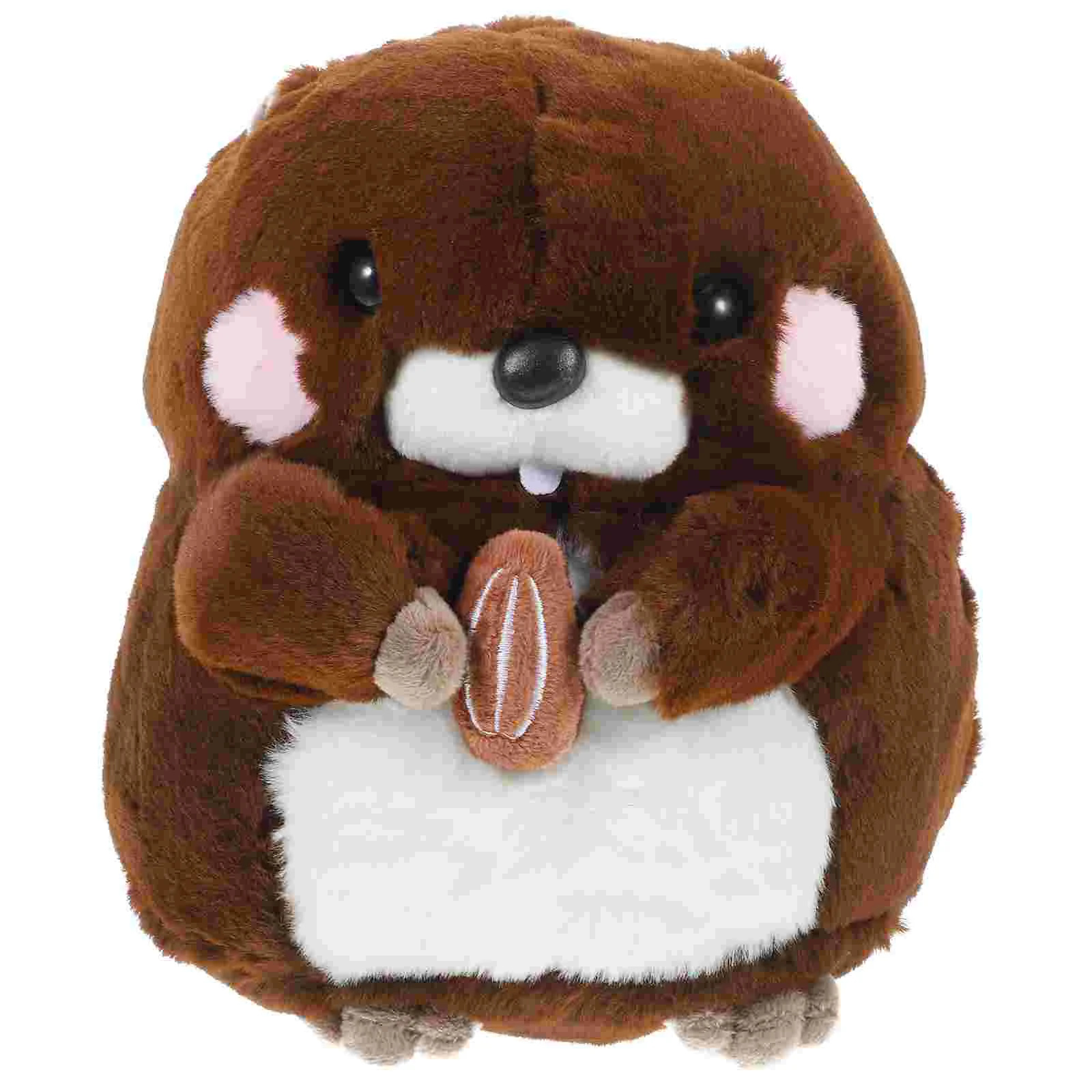 

Stuffed Plush Dolls Cartoon Marmot Toys Desktop Decor for Home Bedroom Living Room (Random Color and Style, 25cm)