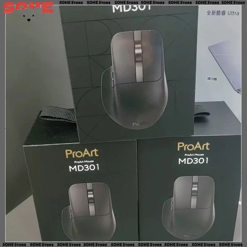 ASUS ProArt Mouse MD301 Tri‑Mode Wireless Bluetooth Ergonomic Office Mouse 8000DPI Swappable Switch For Creator PC Accessories
