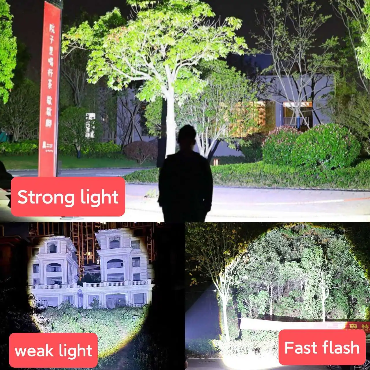 10000LM High Power Rechargeable Led Flashlights 2000mah Built-in Battery Fluorescence ABS Portable Emergency Light Bright Torch