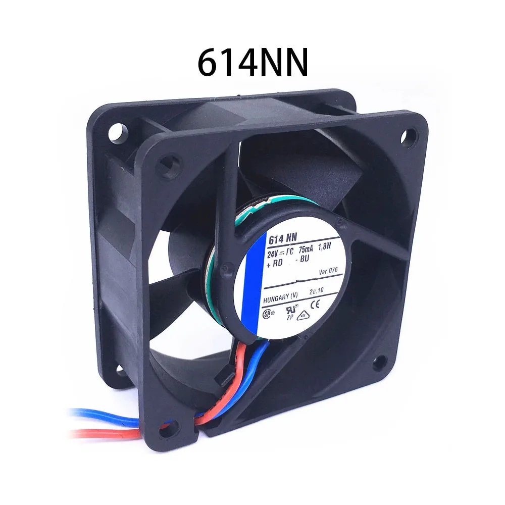 Chassis Cooling Fan 24VDC 75mA 1.8W 60x60x25MM 40m3/h 614NN radiator Axial flow