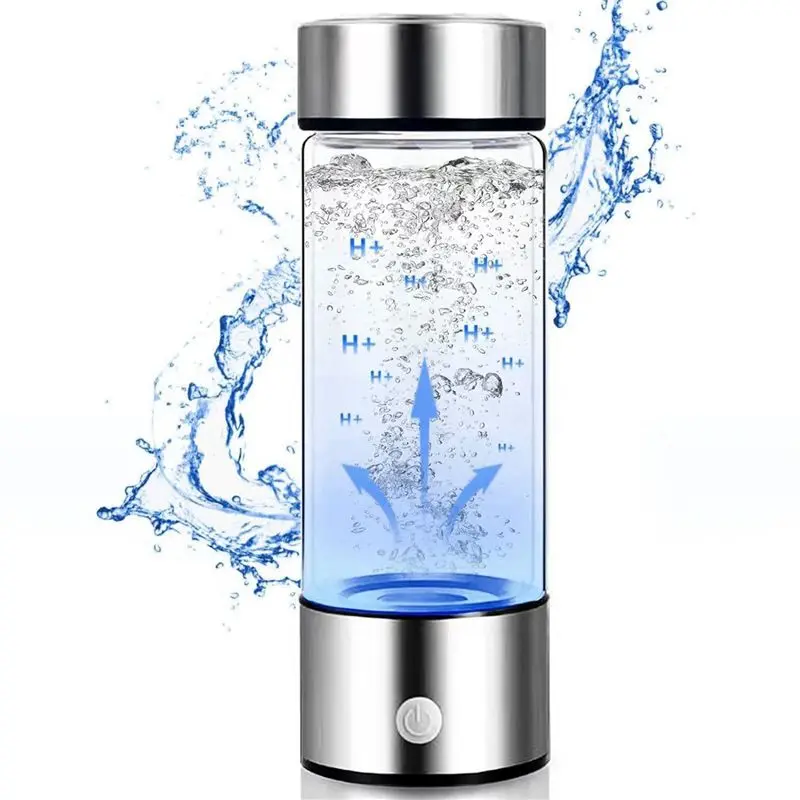 ABUP-2X Hydrogen Water Bottle, Hydrogen Water Generator, Rechargeable Glass Hydrogen Water Machine Health Cup For Home Travel