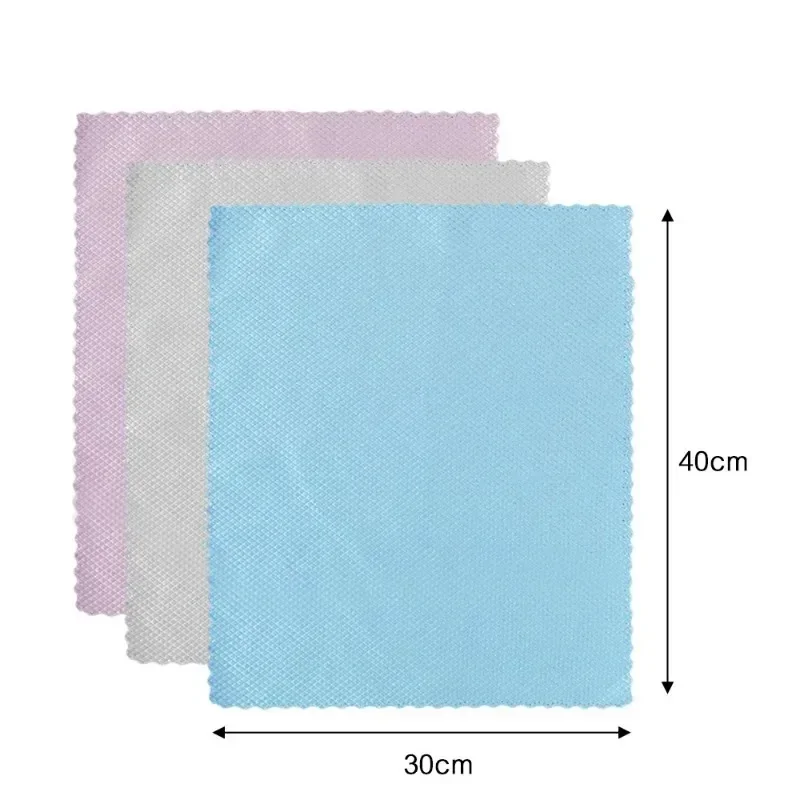 No Trace Cleaning Towel Fish Scale Polishing Rag Polyester Cleaning Cloth for Car Glass Bathroom Mirror Reusable Cleaning Tools