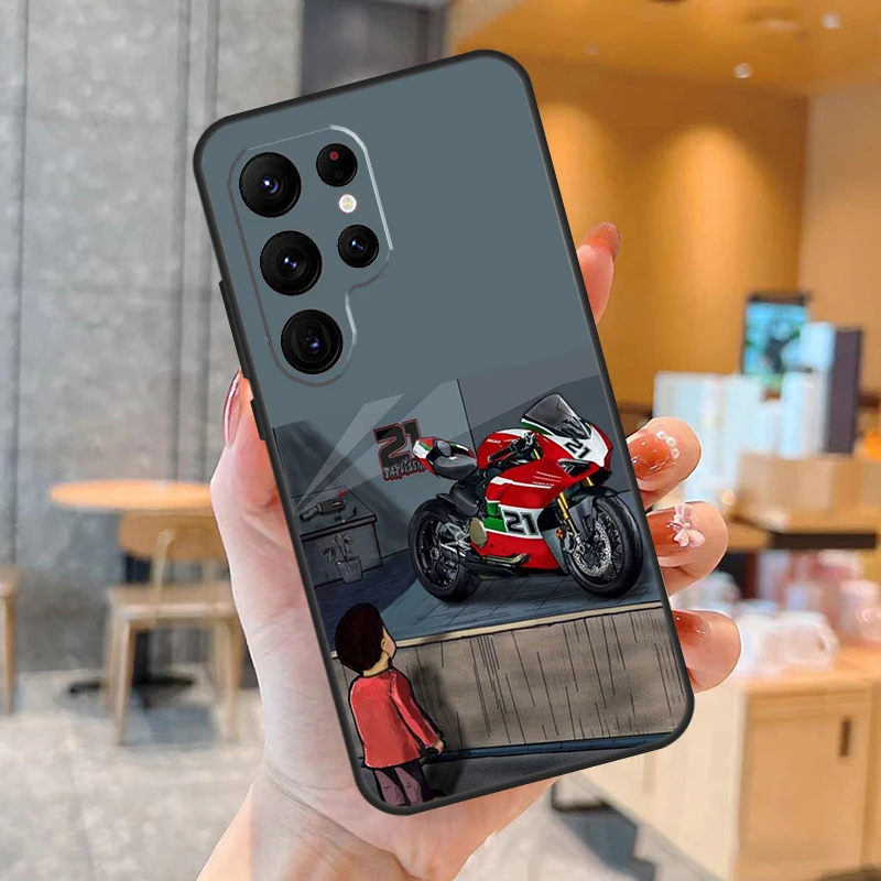 Funda de teléfono con pantalla para motocicletas Samsung Galaxy S25 S24 S23 S22 S20 S21 Ultra S9 S10 Plus S25 FE