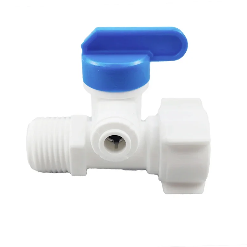 1/2'' Thread to 1/4 3/8 Tube Water Adapter RO Feed Ball Valve Faucet Water Filter Reverse Osmosis System for Water Purifier Tap