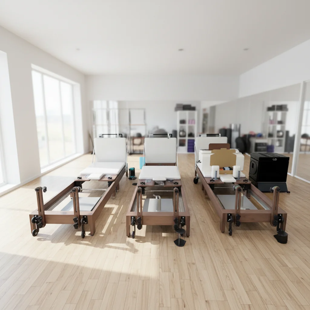 

Pilates Reformer Oak Wood Adjustable Core Bed Home Studio Fitness Equipment Pilates machines