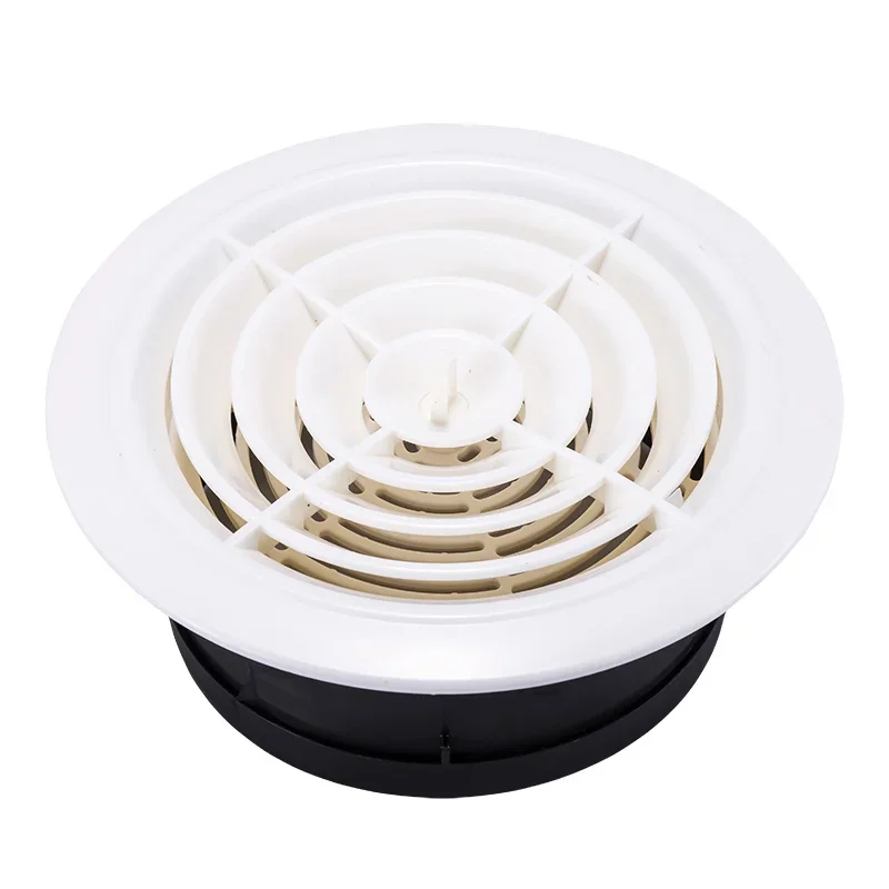 Adjustable Air Ventilation Cover Round Ducting Ceiling Wall Hole Abs Air Vent Grille Louver Kitchen Bath Air Outlet Fresh System