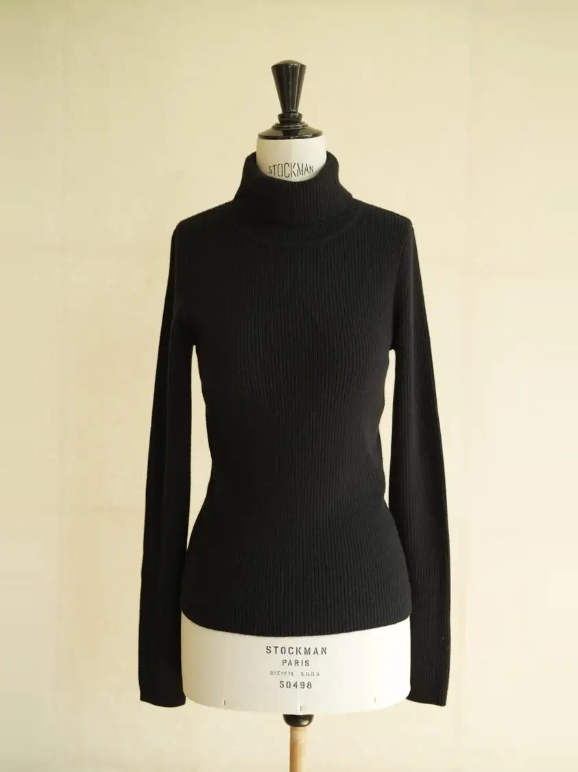 

Mingzhao Lonan High Collar Gloves Sle Camere Knitted Top Women's Winter Faion Woolen Long Sve Color irt