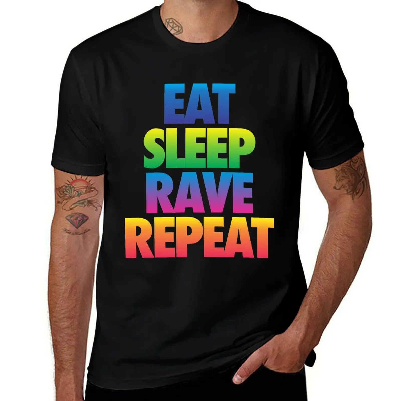 

Eat Sleep Rave Repeat T-Shirt graphic t shirts for man man t shirts for men casual man t shirt cotton T-Shirt