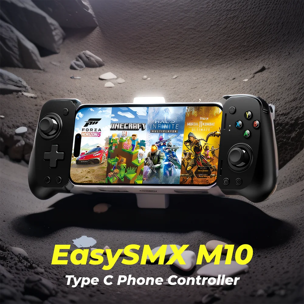 

EasySMX M10 Mobile Phone Controller, Type C Cloud Gaming Controller for Android Phone/Xbox Game Pass/iPhone 15, Hall Effect