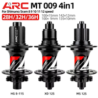 ARC MT009 Bicycle Hub 28 32 36 Holes 6 Pawls HG MS XD 8 9 10 11 12 Speed Freehub Sealed Bearing MTB Mountain Front Rear Bike Hub