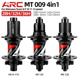 ARC MT009 Bicycle Hub 28 32 36 Holes 6 Pawls HG MS XD 8 9 10 11 12 Speed Freehub Sealed Bearing MTB Mountain Front Rear Bike Hub
