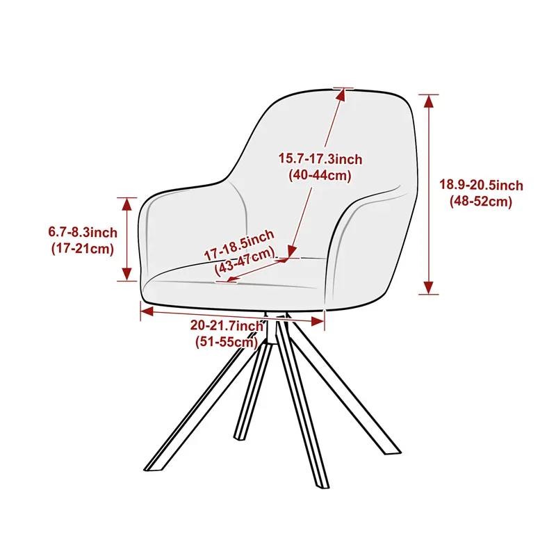 1/4/6pcs Elastic Chair Covers High Arm Dining Chair Protector Solid Color Armchair Slipcovers Furniture Dust Cover Home Decor
