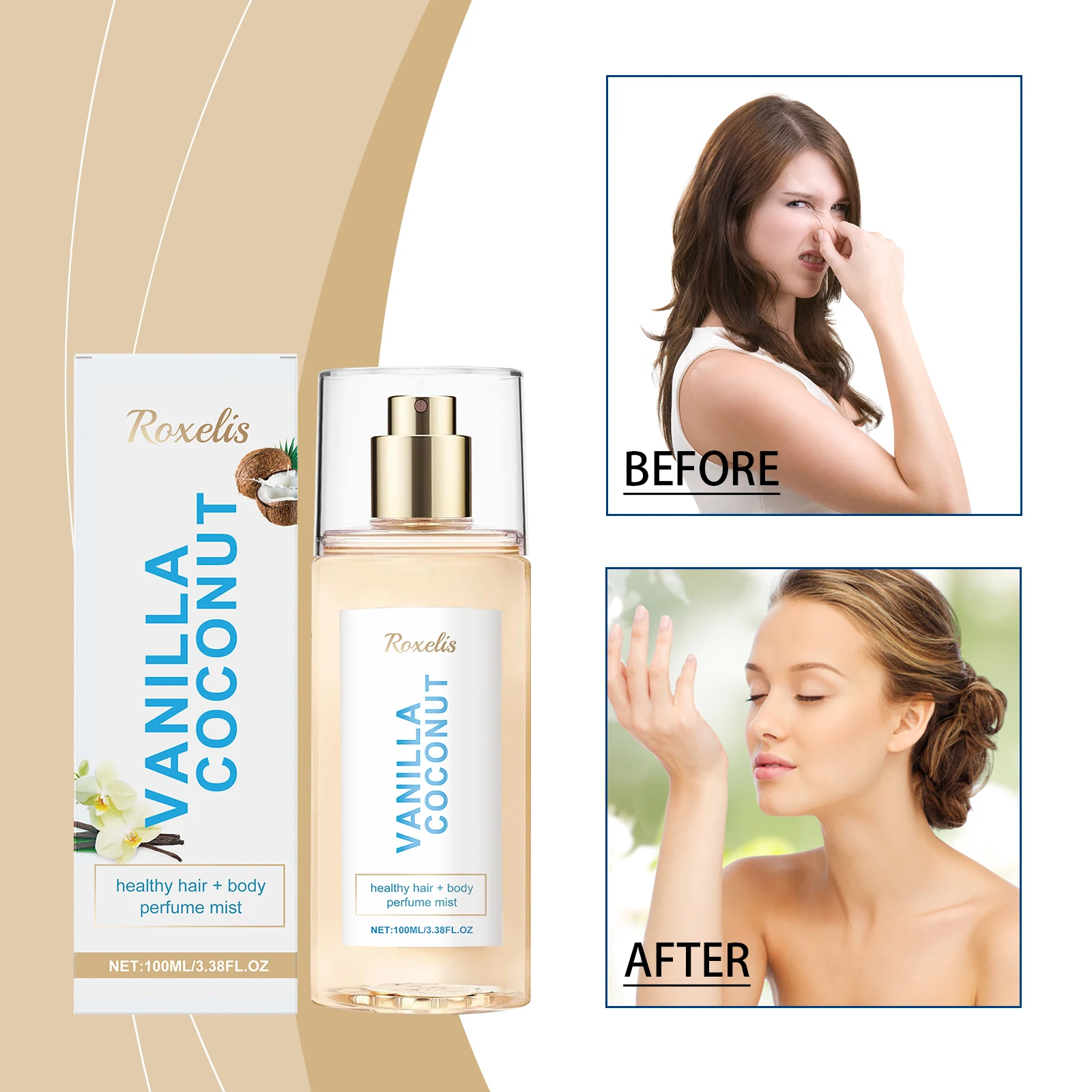 Vanilla Coconut Body Perfume S - Unique Perfume Fragrance ulasan dan harga