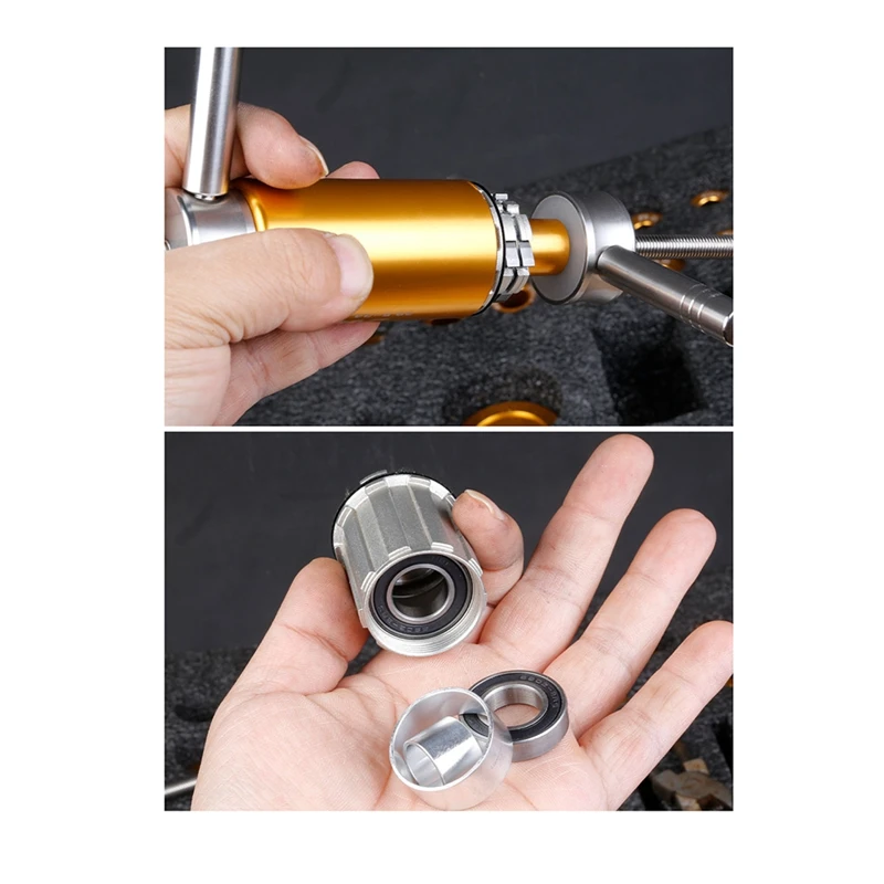 BIKERSAY Road Bicycle QR Quick /Thru Axle Hub Bearing Installation Removal Set Bottom Bracket DT Ratchet Cassette Freehub Tool