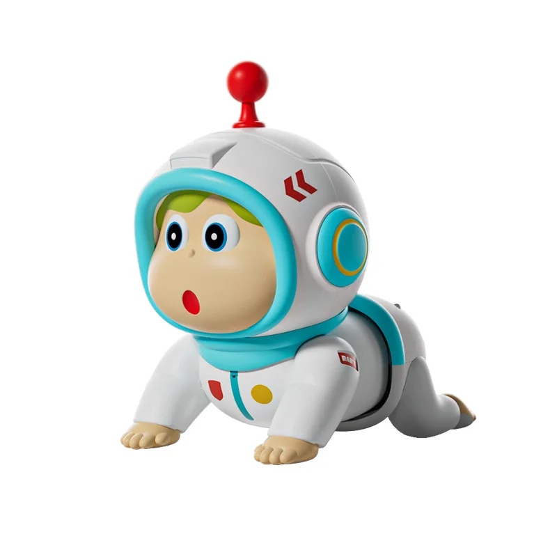 1 pz Cartoon Baby Electric Climbing Doll Toys apprendimento precoce Talking Toys telecomando 0-3 mesi Baby Head Up Training Toys