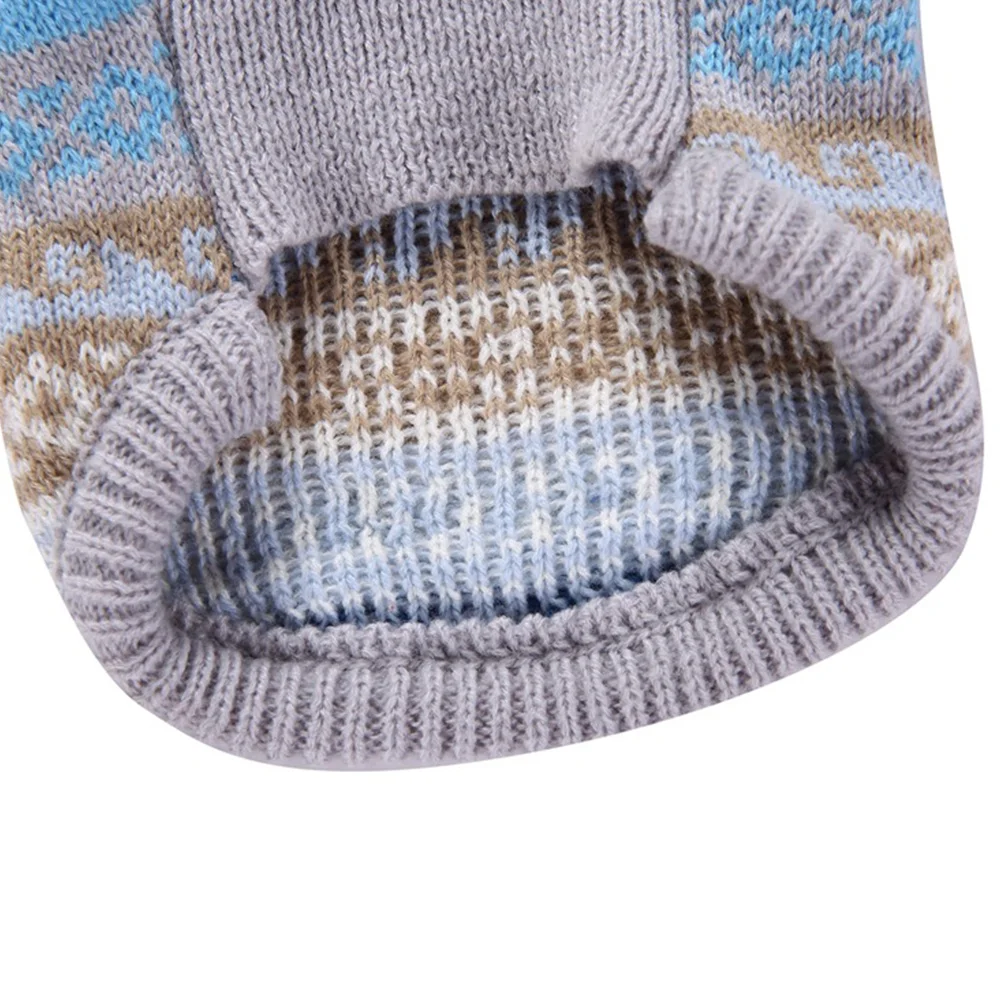 

Pet Dog Clothes Christmas Sweaters Sleeveless Hoodies Clothing Blue Winter Garment