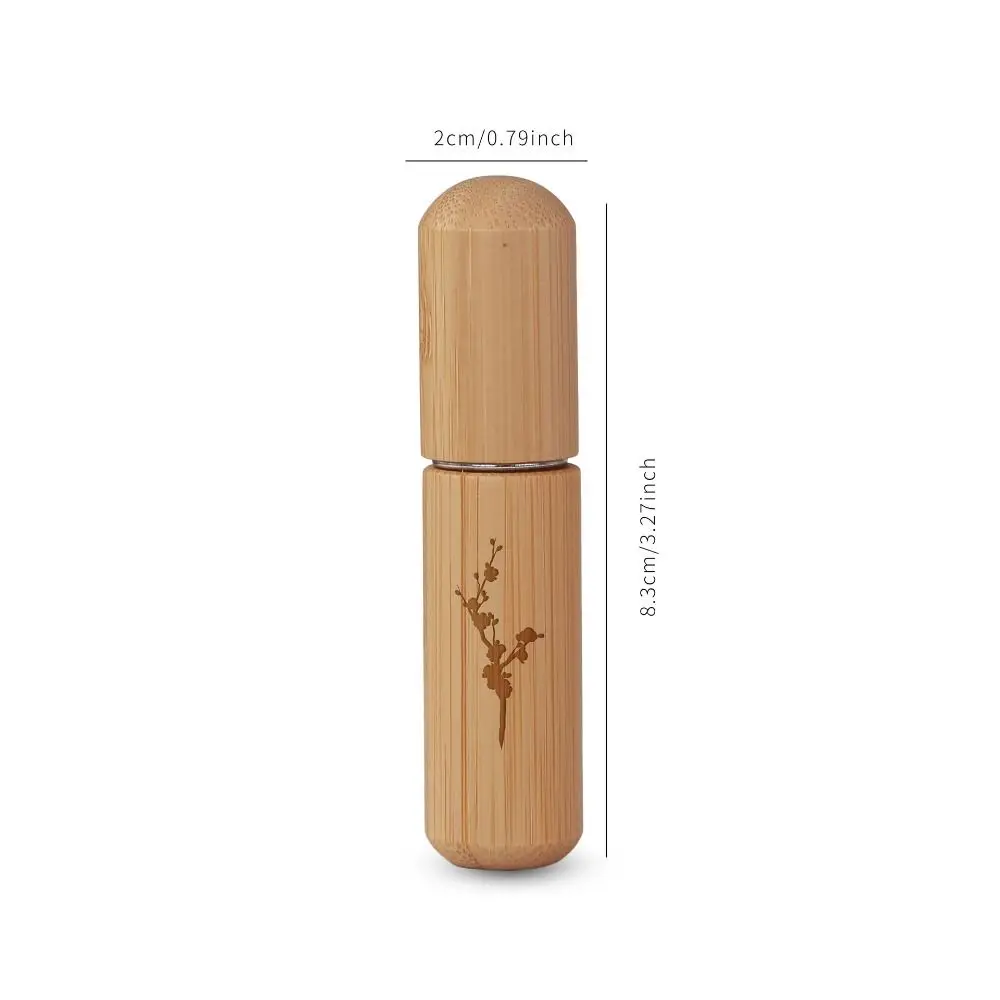 Nouveau Bouteille de parfum en bois de 5ML, Mini conteneurs cosmétiques vides rechargeables, atomiseur Portable, cadeaux